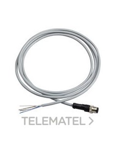 CONECTOR CABLE PVC MACHO M12 4pin 2m