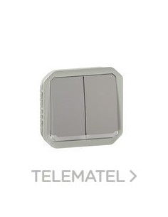 CONMUTADOR DBL.LUMIN.PLEXO MDR.10AX,GR