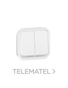 CONMUTADOR DBL.LUMIN.PLEXO MDR.10AX,BL