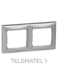 VL-PLACA 2ELE HOR ALU/PLATA