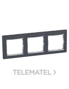 VL-PLACA 3ELE HOR NEGRO/PLATA