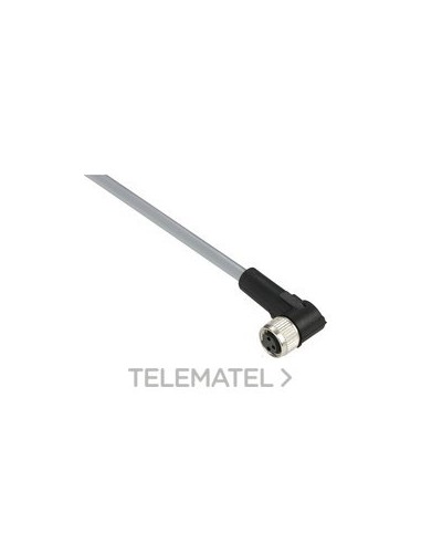 CONECTOR CABLE PVC HEMBRA M8 3pin 90º