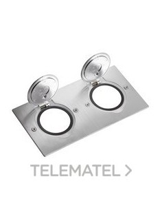 CAJA IP44 RECTANGU 2X2M INOX