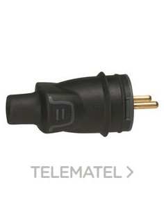 CLAVIJA 2P+T 16A CAUCHO NEGRO