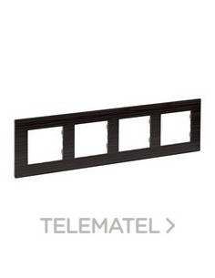 NS-PLACA 4ELE MADERA OSCURA