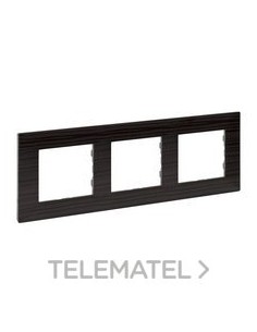 NS-PLACA 3ELE MADERA OSCURA