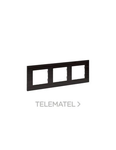 NS-PLACA 3ELE MADERA OSCURA