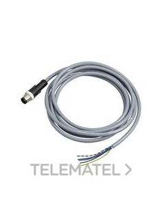 CONECTOR CABLE PVC MACHO M12 5pin 2m