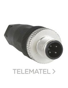 CONECTOR M12 METÁLICO MACHO RECTO