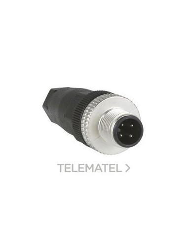 CONECTOR M12 METÁLICO MACHO RECTO