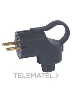 CLAVIJA 2P+T CON TIRADOR NEGRO