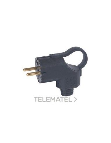 CLAVIJA 2P+T CON TIRADOR NEGRO