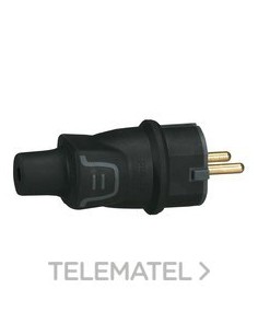 CLAVIJA 2P+T CAUCHO NEGRO