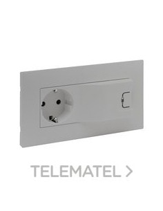 NS-BASE 2P+T+USB A 1A/5V ALUM