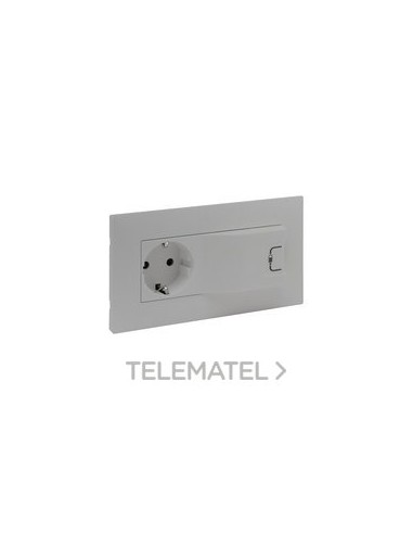 NS-BASE 2P+T+USB A 1A/5V ALUM