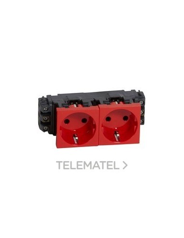 TOMA 4x2P + TT LATERAL MOSAIC-II ROJO