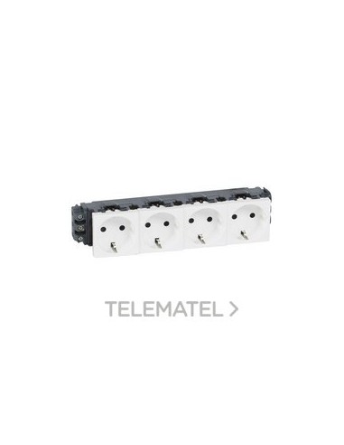TOMA 4x2P + TT LATERAL MOSAIC-II BLANCO