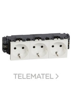 TOMA 3x2P + TT LATERAL MOSAIC-II BLANCO