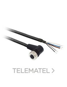 PRECABLEADO M12 HEMBRA 5P 2m PUR ACODADO