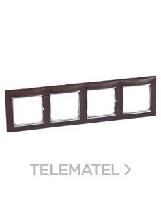 VL-PLACA 4ELE HOR MADERA OSCU