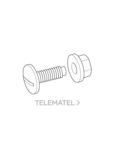 02B OMEGA-TORNILLO PVC M8X20