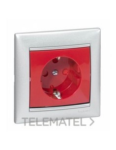 VL-BASE 2P+T 16A TORN ROJO