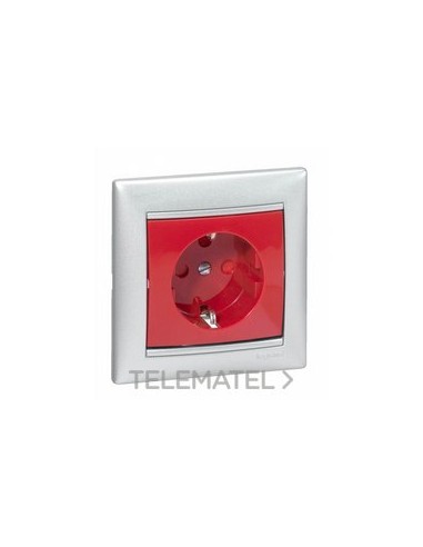 VL-BASE 2P+T 16A TORN ROJO