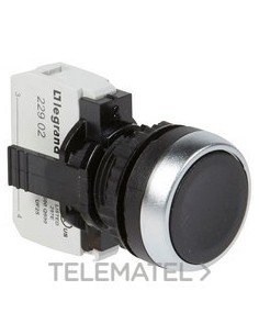 PULSADOR RASANTE NEGRO + 1NA