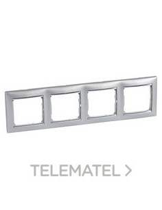 VL-PLACA 4ELE HOR ALU/PLATA