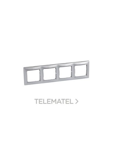 VL-PLACA 4ELE HOR ALU/PLATA