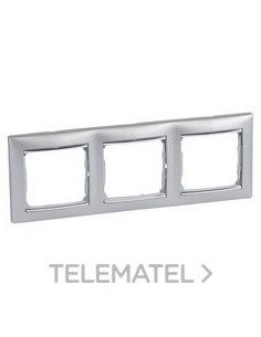 VL-PLACA 3ELE HOR ALU/PLATA