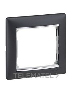 VL-PLACA 1ELE NEGRO/PLATA