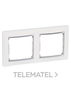 VL-PLACA 2ELE HOR BLANCO/PLATA