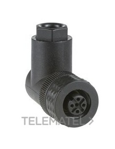 CONECTOR M12 PLÁSTICO HEMBRA 90 4B