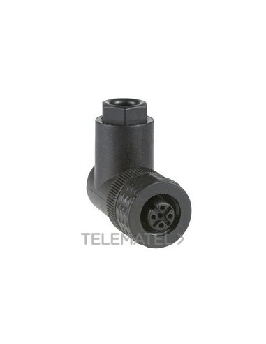 CONECTOR M12 PLÁSTICO HEMBRA 90 4B