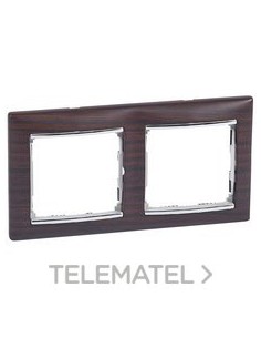 VL-PLACA 2ELE HOR MADERA OSCU