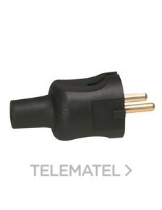 CLAVIJA 2P 16A CAUCHO NEGRO