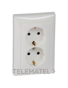 VL-BASE MBLOC 2X2P+T TORN BLAN