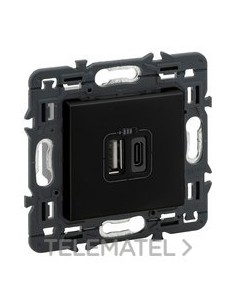 VN-BASE 2XUSB TIPA+C 2,4A DARK