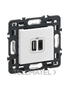 VN-BASE 2XUSB TIPA+C 2,4A BLAN