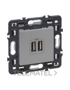 VN-BASE 2XUSB TIPA 2,4A ALUM