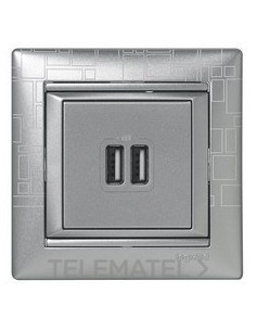 VL-BASE USB A+A 2,4A/5V ALUM