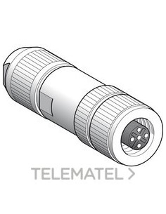 CONECTOR BLINDADO H M12 CON 5 CONTACTOS