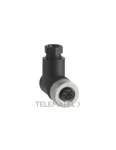 CONECTOR M12 METÁLICO HEMBRA 90U 5B