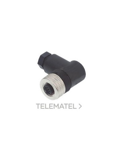 CONECTOR HEMBRA M12 ACODADO 25m