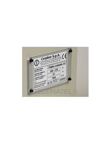 PLACA CUA.MG-VRT-R 48417 35x100mm AM.
