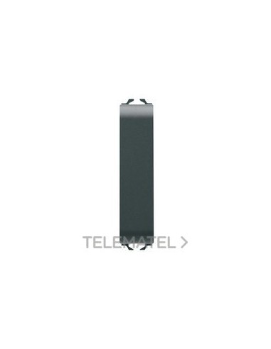 TAPA CIEGA CON 1/2 MÓDULOS EN NEGRO