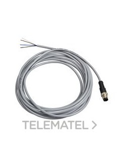 CONECTOR CABLE PVC MACHO M12 4pin 5m