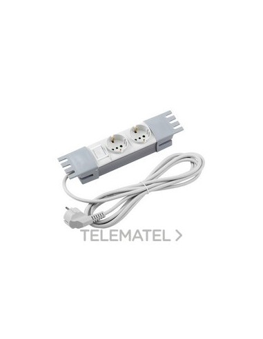 REGLETA 10" 1U 2 TOMAS 16A +INTERRUPTOR