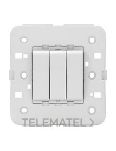 CONMUTADOR TRIPLE BS 10AX BLANCO